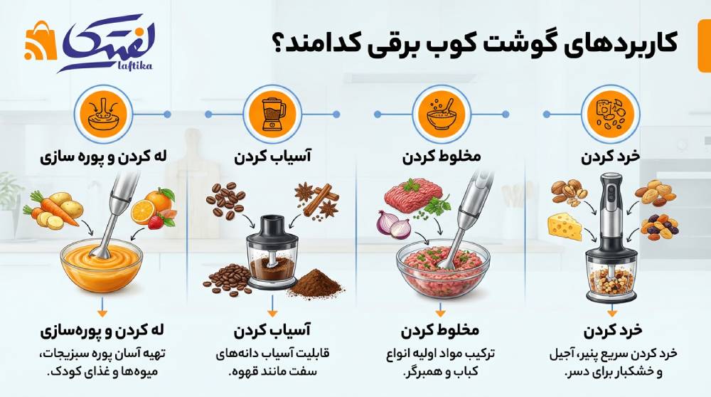 کاربردهای گوشت کوب برقی